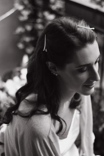 giulia getting her make up for the wedding